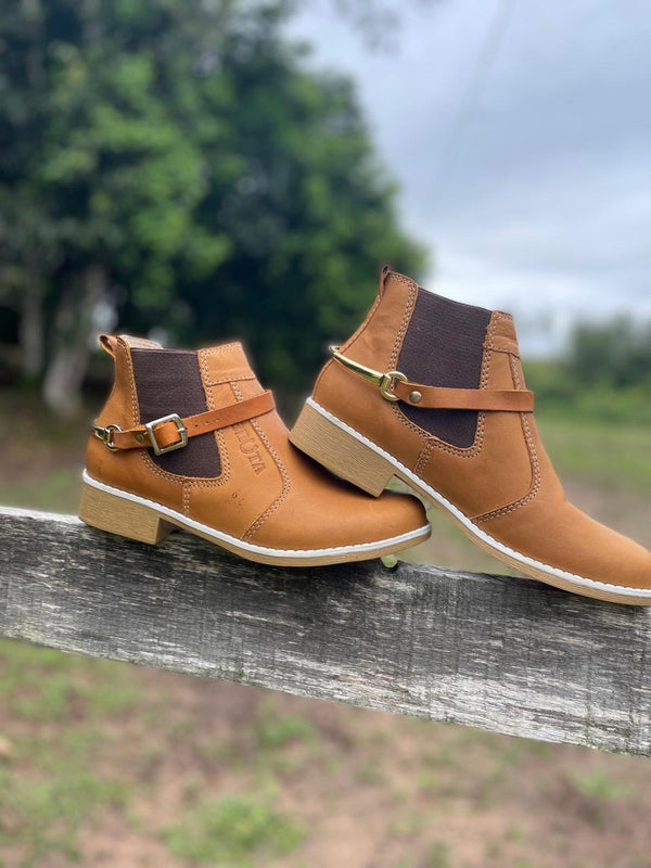 Botina Abruta Modelo 301 Sola Bege