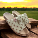 Chinelo Slide FLOR DE LIZ marrom